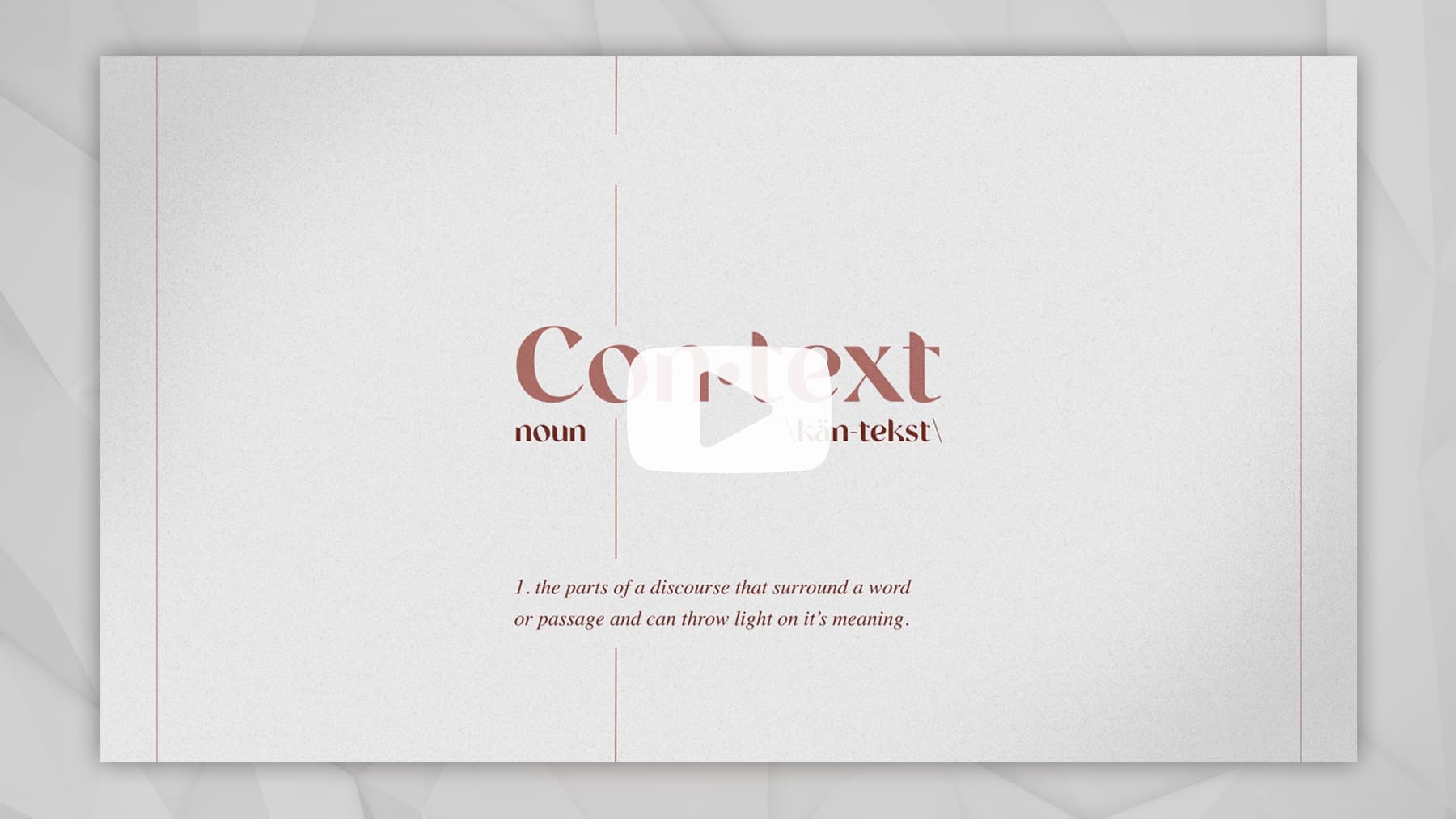 Bumper Video – Context