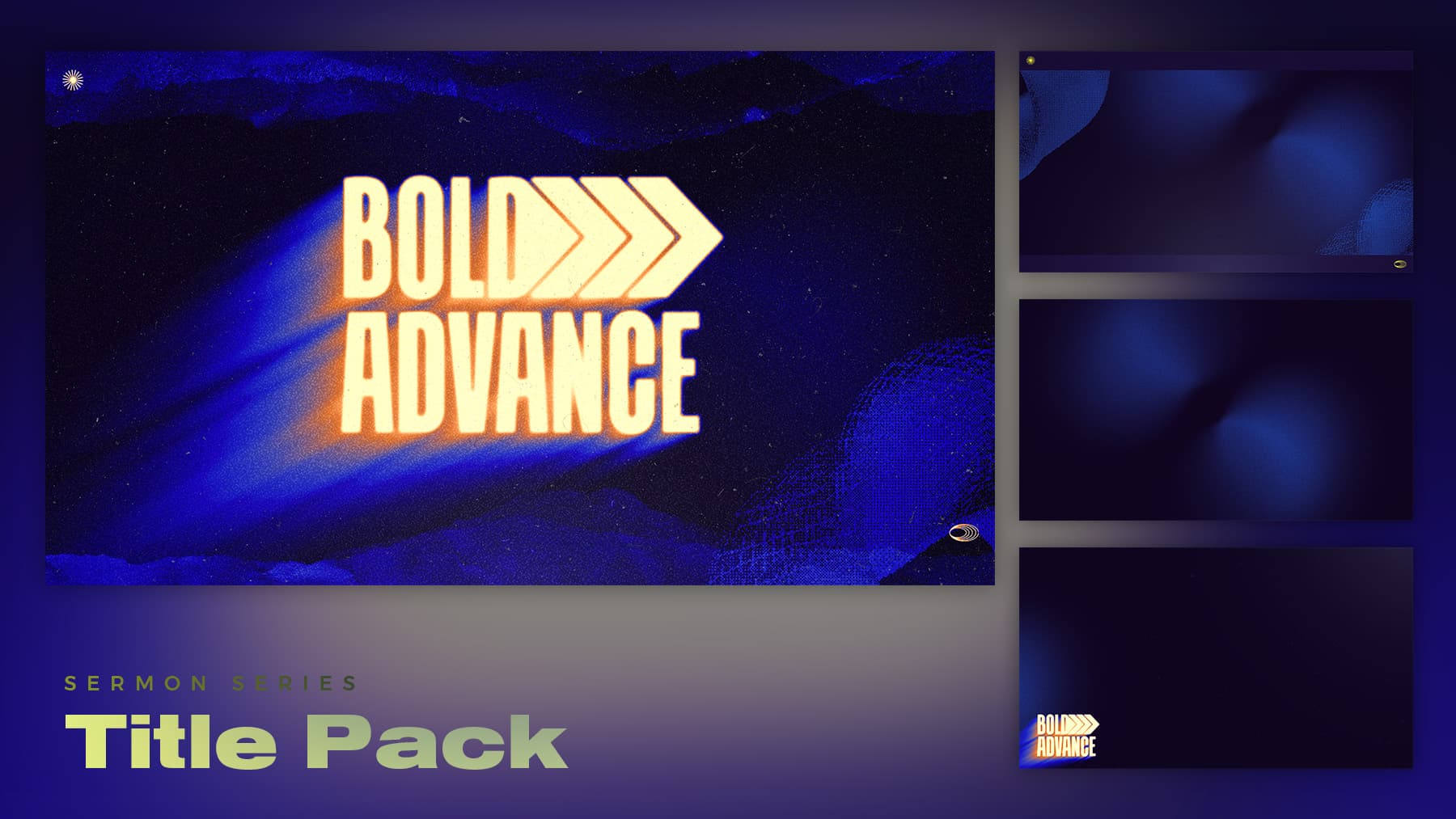 Bold Advance sermon series title pack design