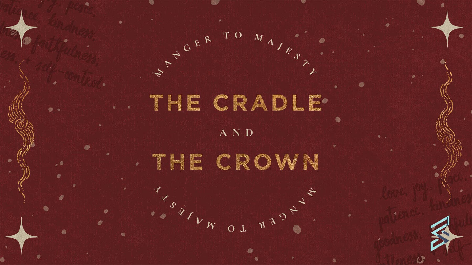 The Cradle and the Crown Christmas event graphic.