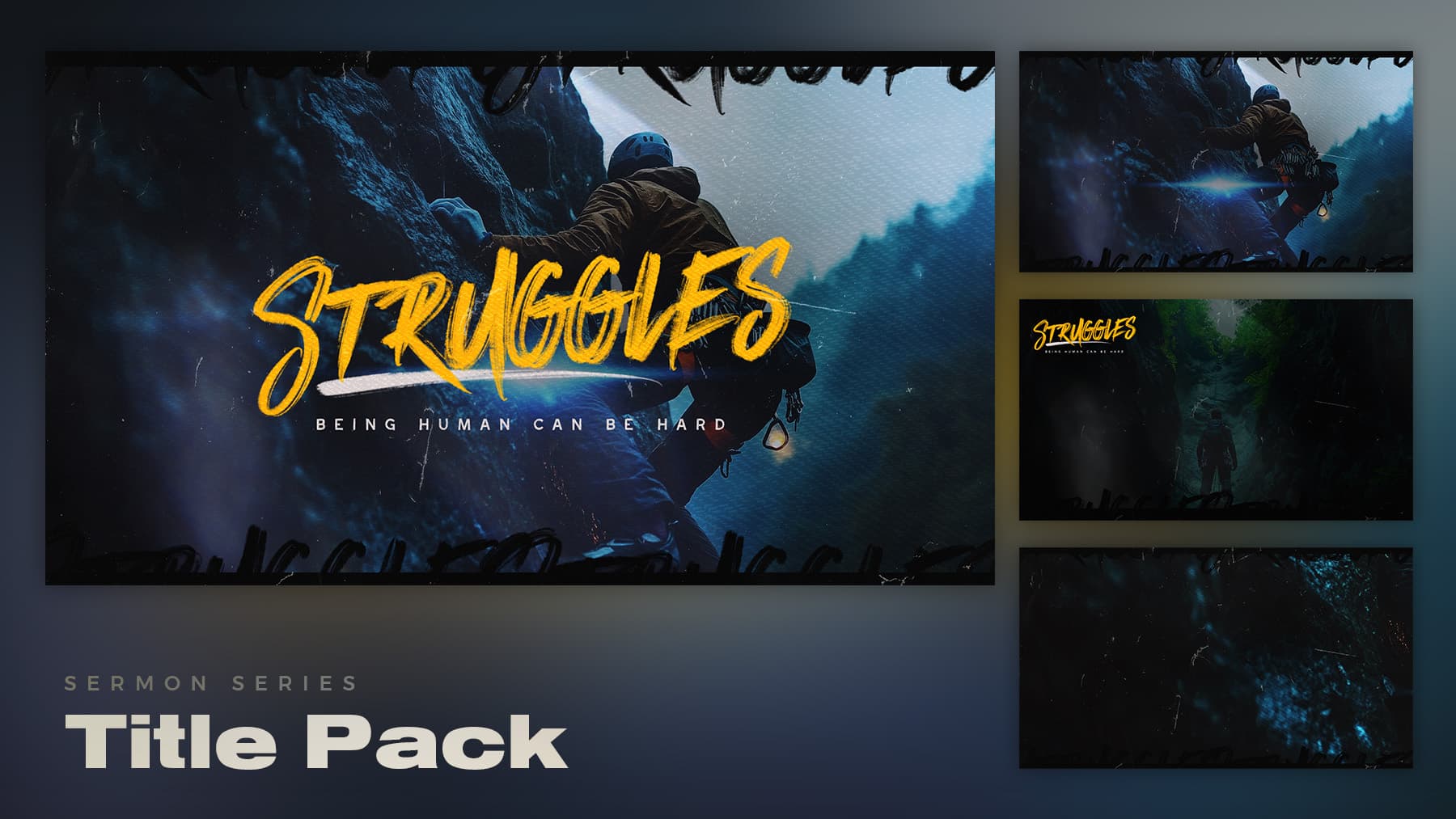 Sermon series title pack: Struggles, being human is hard.