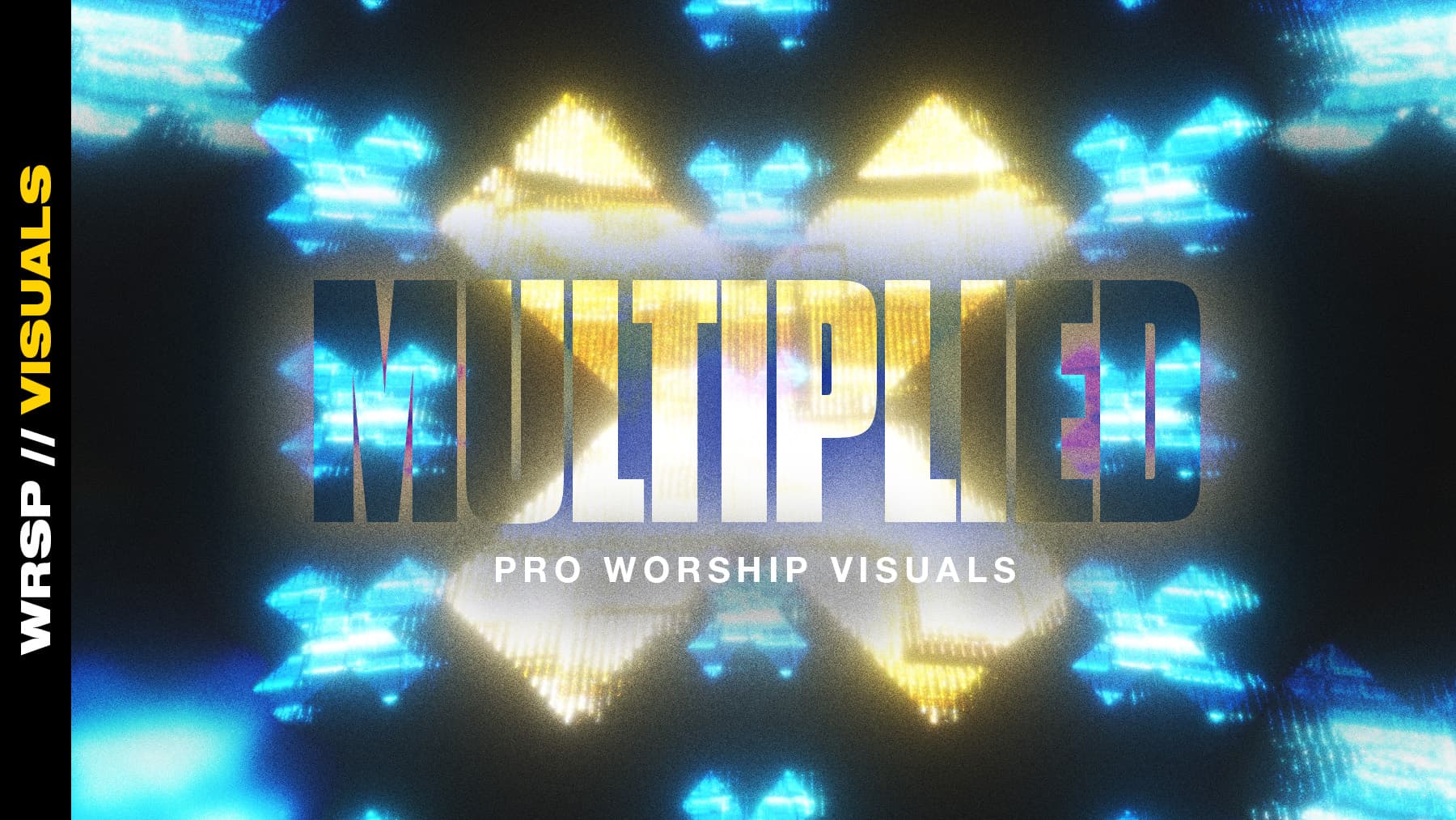 Colorful worship visuals with 'Multiplied' text.