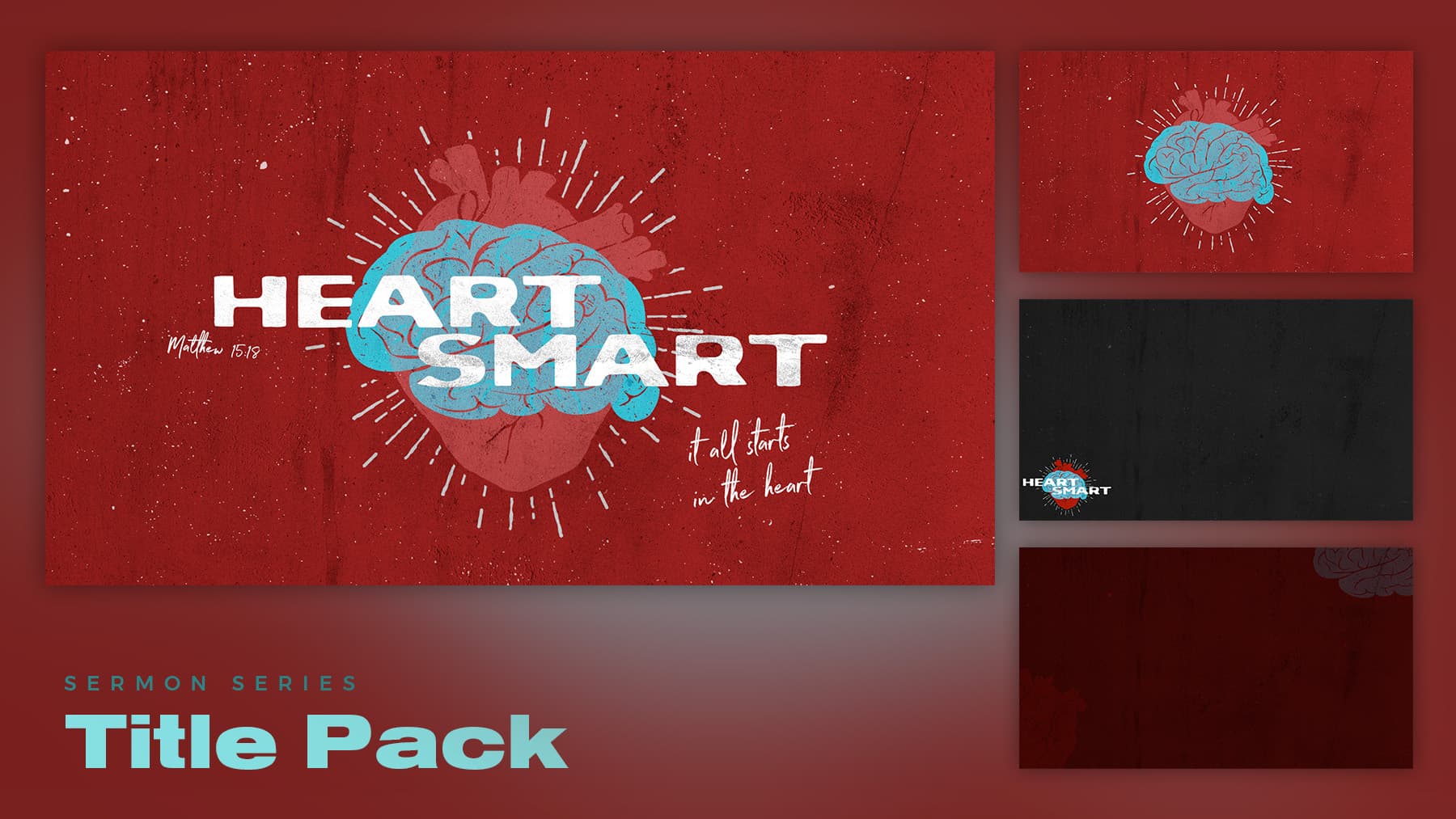 Heart Smart sermon series title pack design