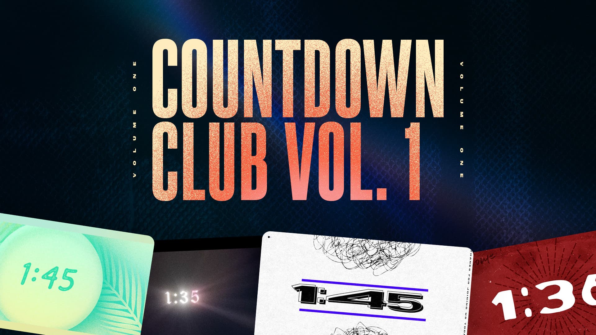 Countdown Club Vol. 1 graphic design, digital timer theme.