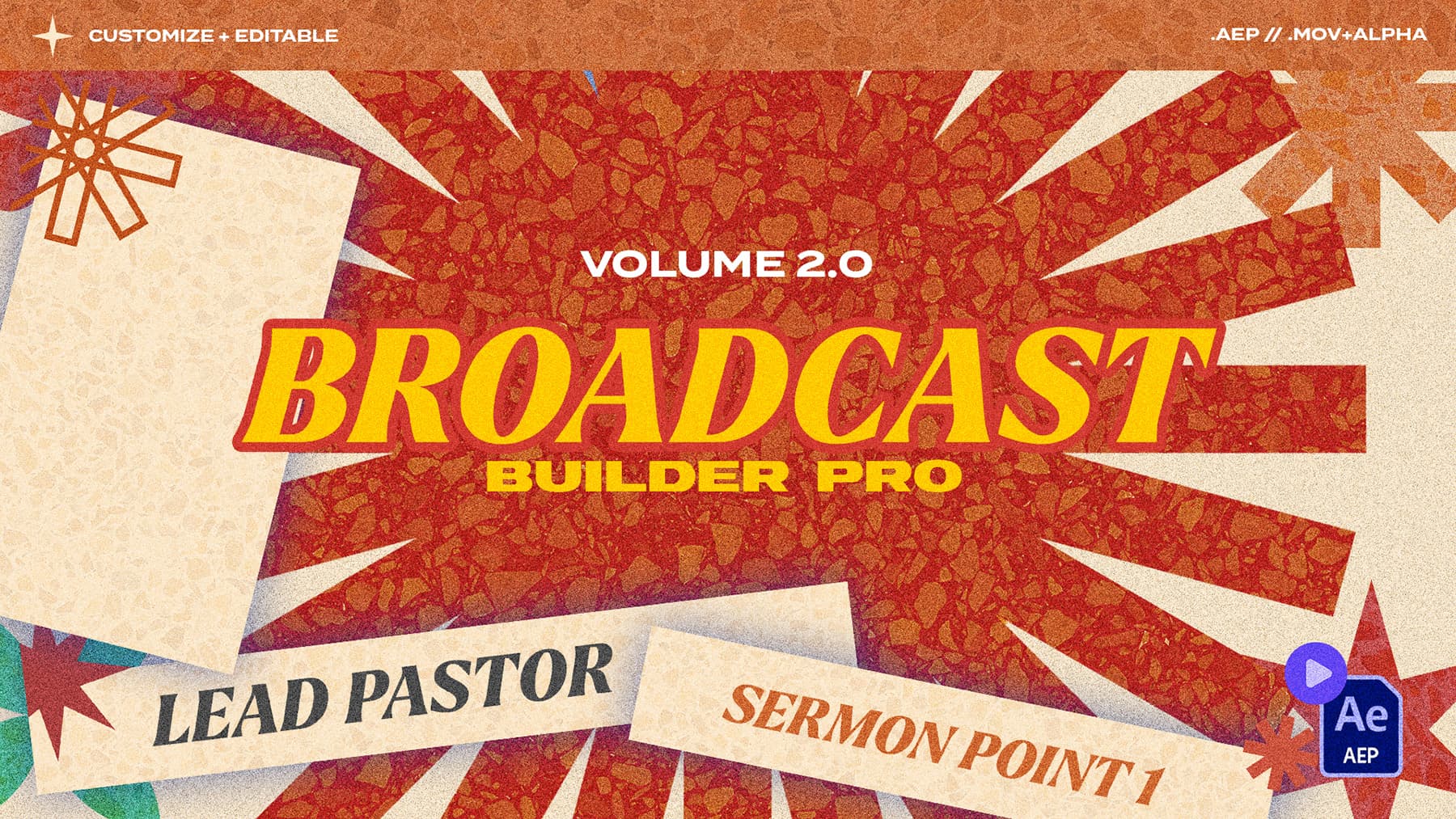Broadcast Builder Pro Volume 2.0 design template.