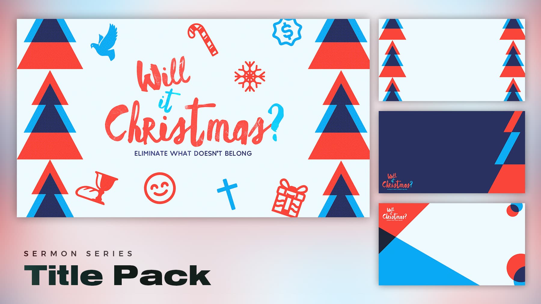 Christmas sermon series title pack design