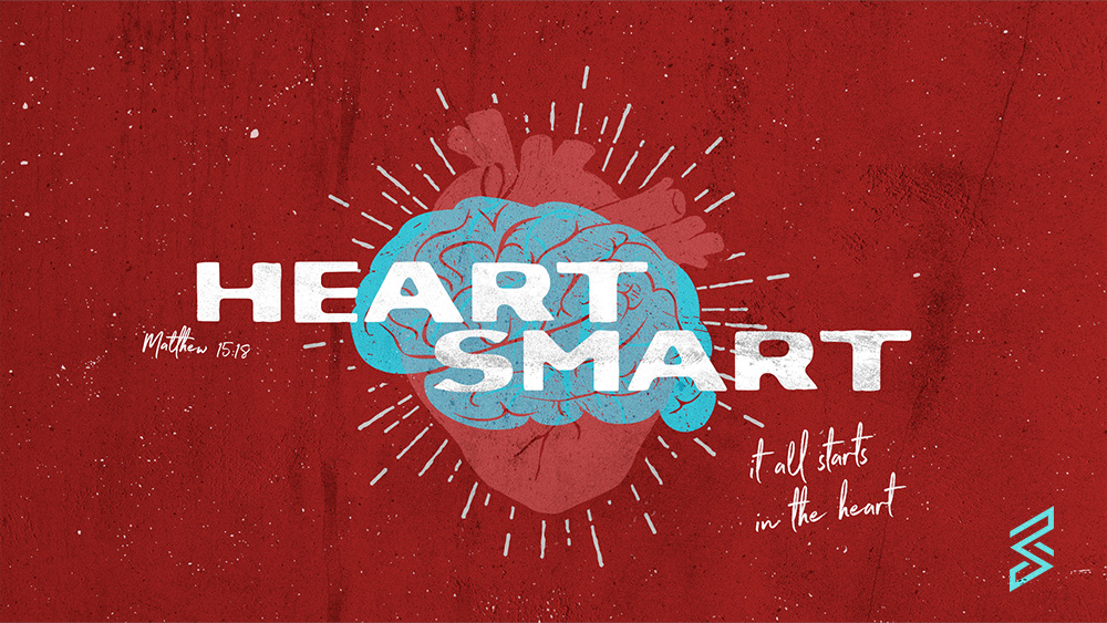 Heart Smart motto with brain and heart illustration.