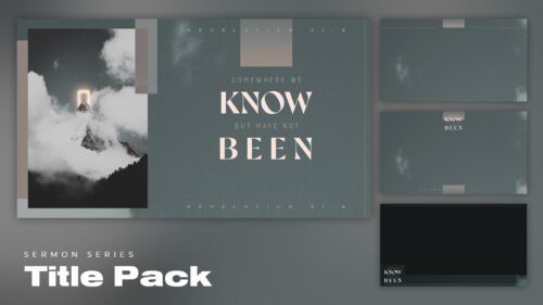Somewhere We Know – Title Pack