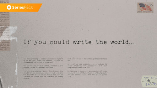 If You Could Write The World – Series Pack